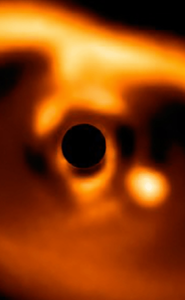 Capturan la primera imagen del nacimiento de un planeta