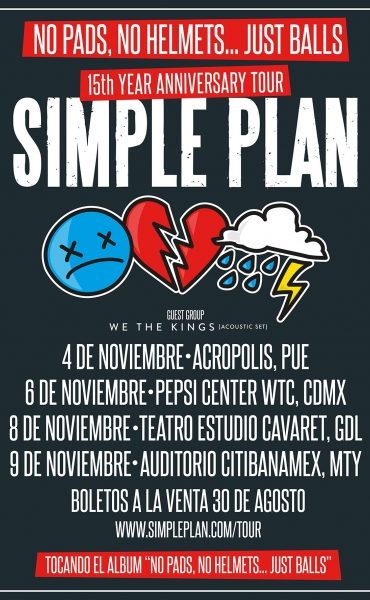 SIMPLE PLAN ANUNCIA GIRA EN MÉXICO