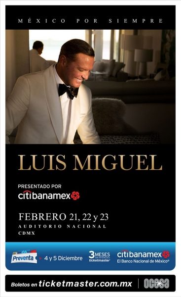 LUIS MIGUEL ANUNCIA SU GIRA MUNDIAL