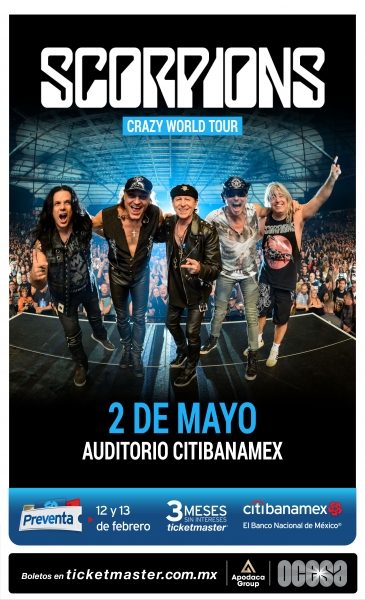 SCORPIONS ANUNCIAN DOS CONCIERTOS MÁS EN MÉXICO